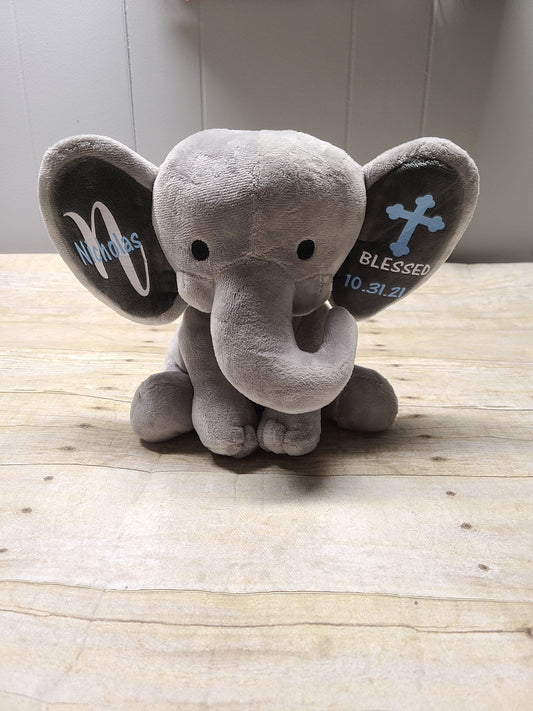 Custom Baptism/christening elephant